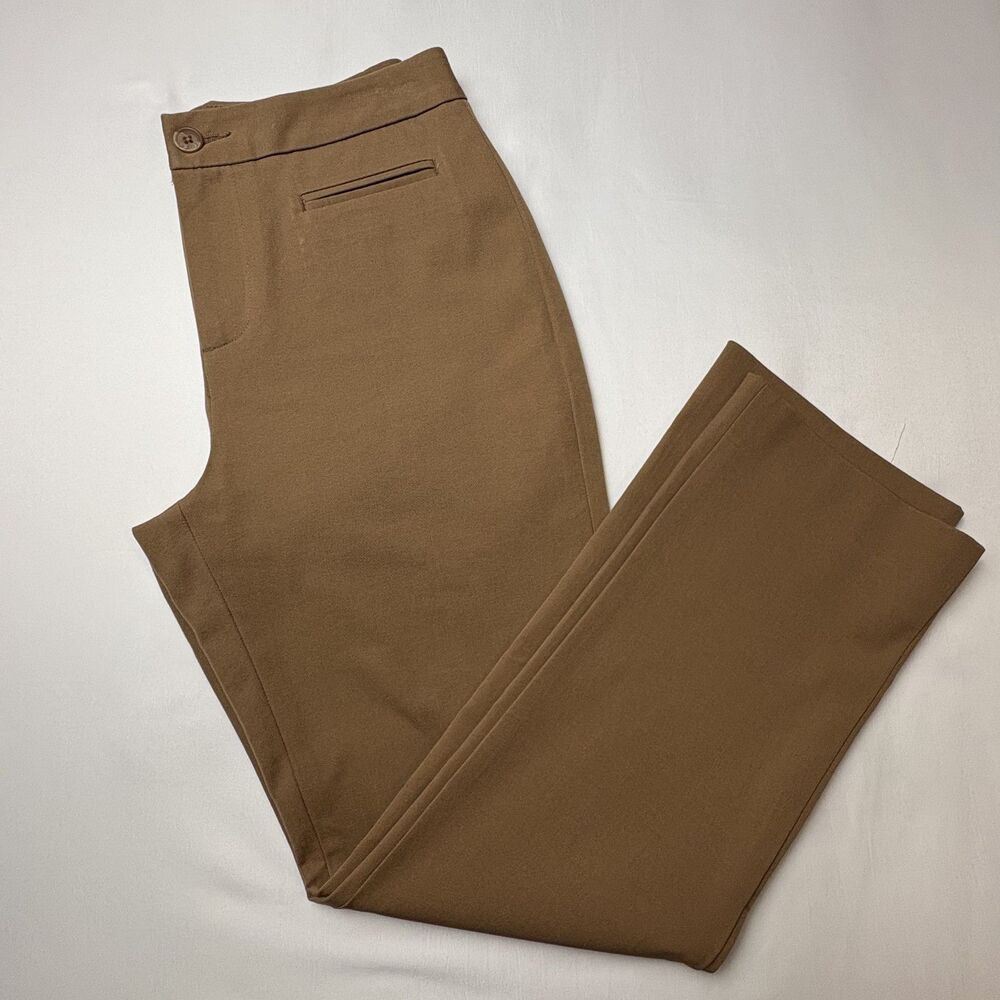 Coldwater Creek Classic Fit Camel Brown Trousers Size P8 Petite